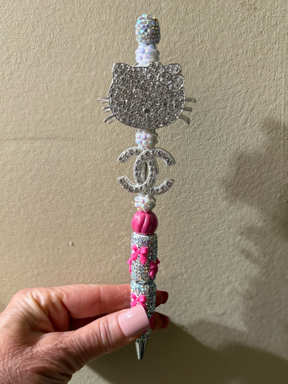 Hello Kitty and CC Silver and Pink Bedazzled Decorative Pen